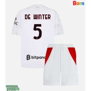 AC Milan Koni De Winter #5 Replika Babytøj Udebanesæt Børn 2026-27 Kortærmet (+ Korte bukser)
